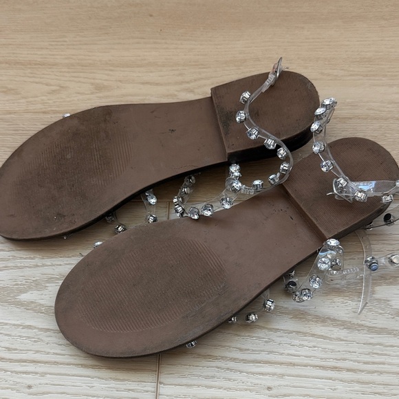 Steve Madden Women's Sandals with Clear Rhinestone Straps - Picture 4 of 4